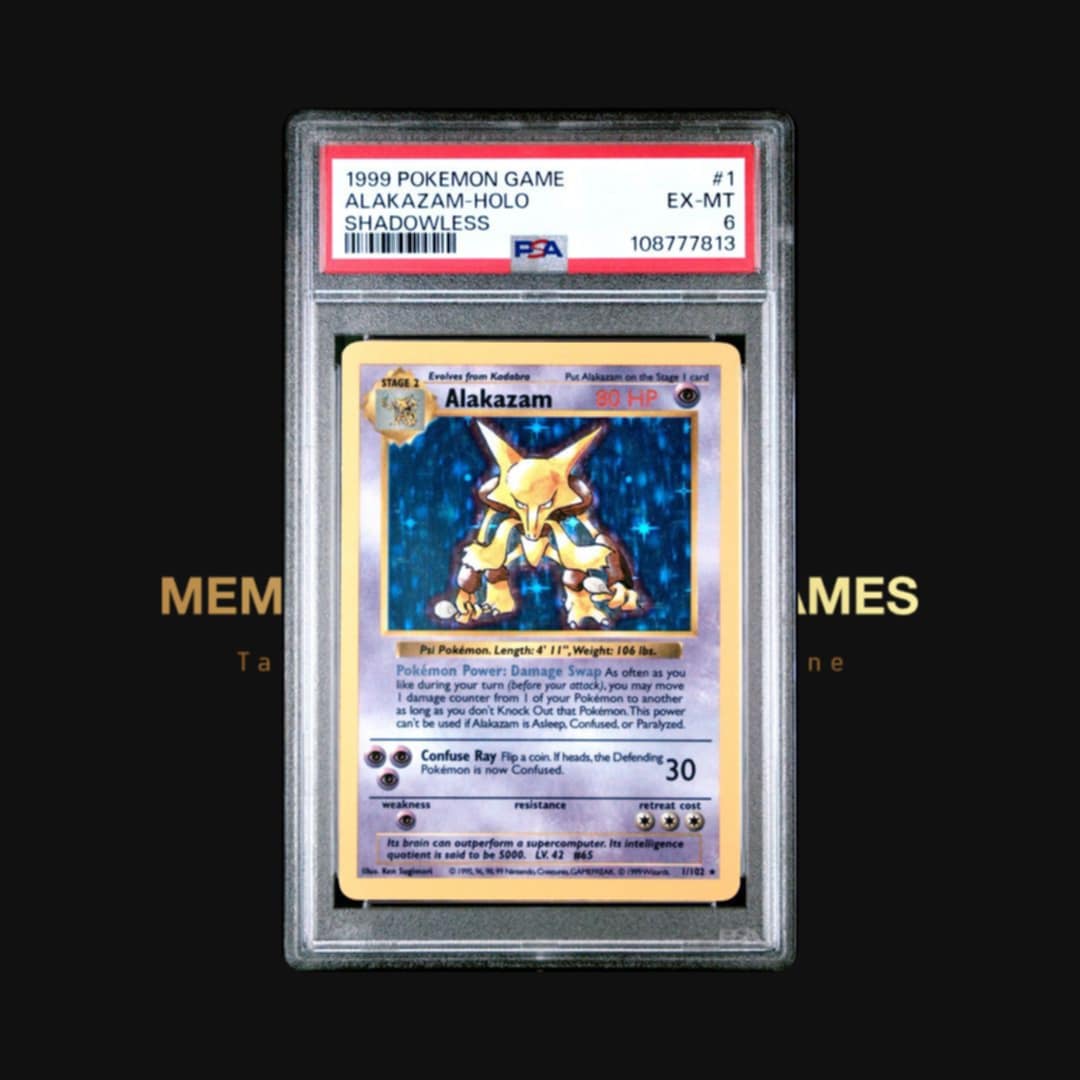 Alakazam Holo - Shadowless Base Set - PSA: 6