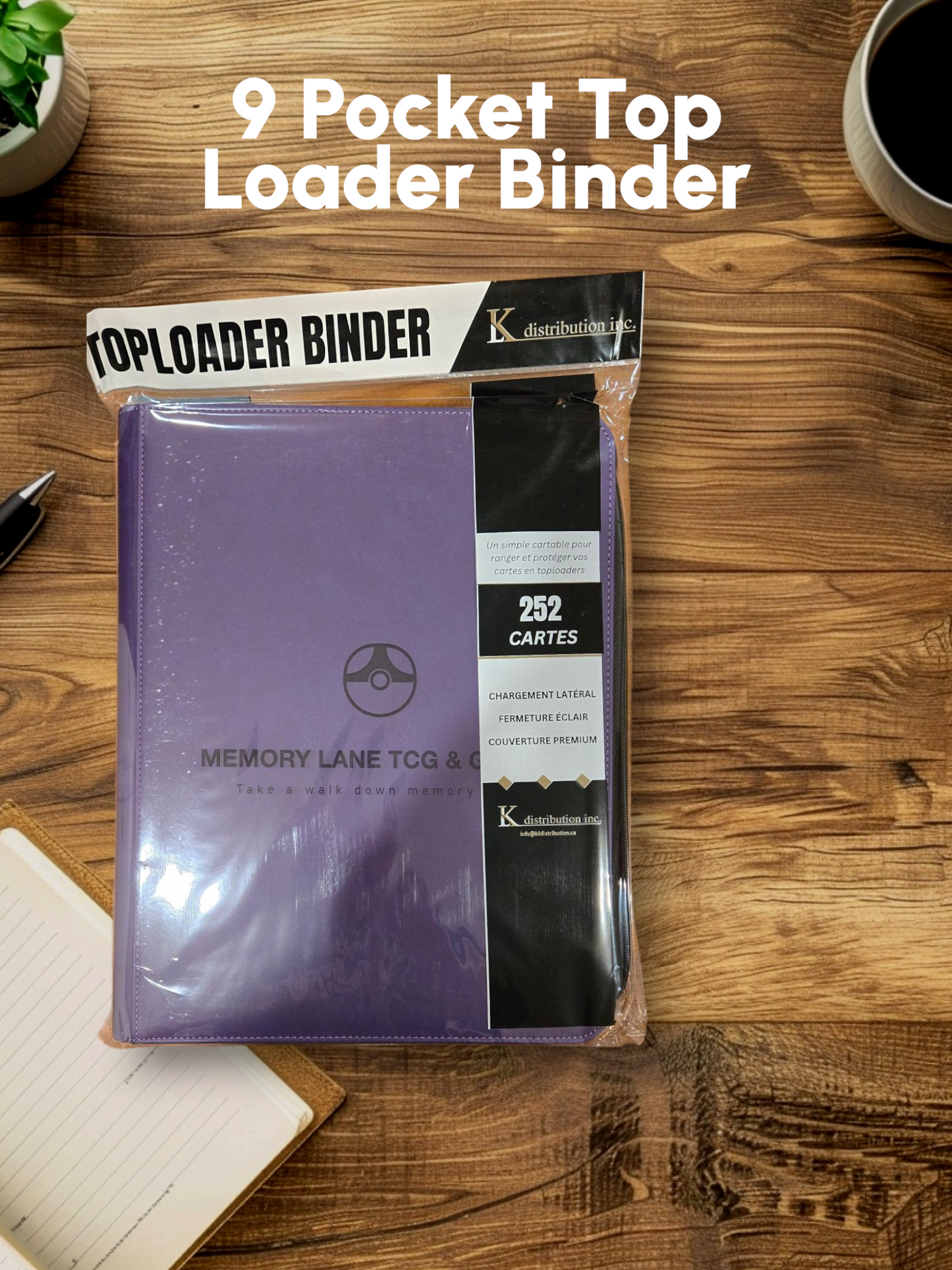 Memory Lane Toploader Binder - 9 pocket (252 Cards)