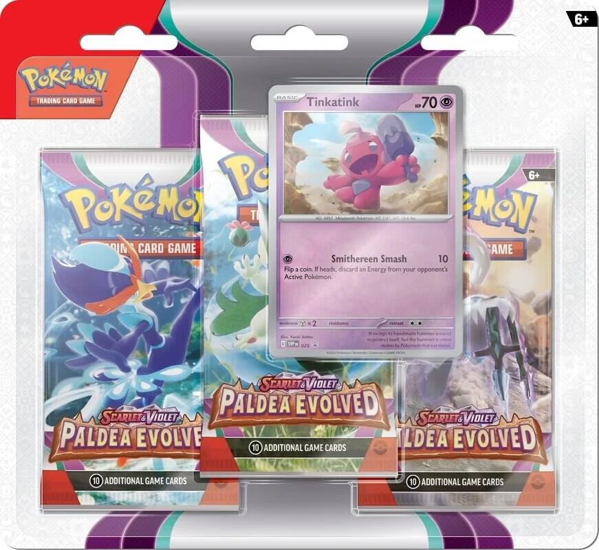 Paldea Evolved 3 Pack Blister [Tinkatink] - SV02