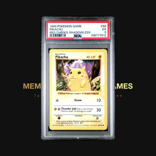 Pikachu Red Cheeks- Shadowless Base Set - PSA: 5